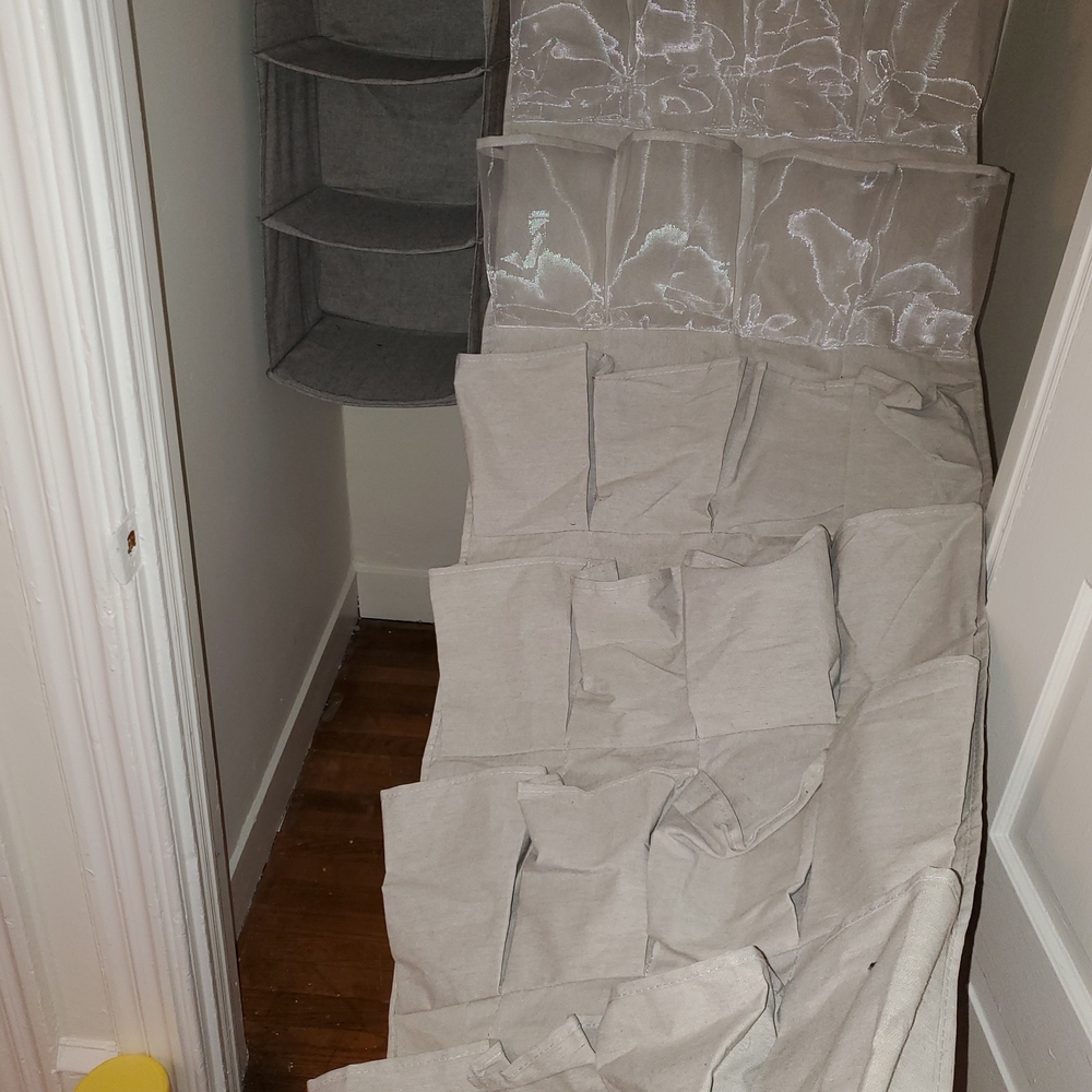 Gray Hanging Closet Organizer